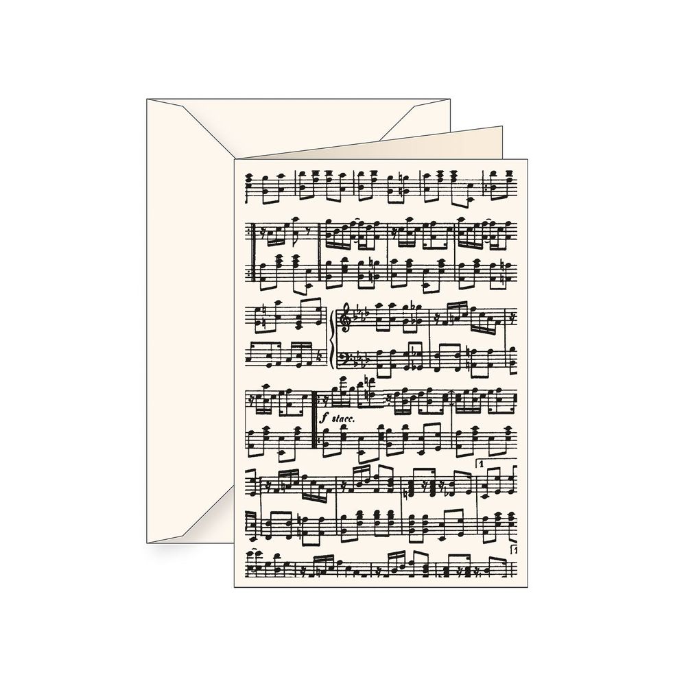 Stationery - Greeting Card "Musica" with envelope - TASSOTTI - ITALY