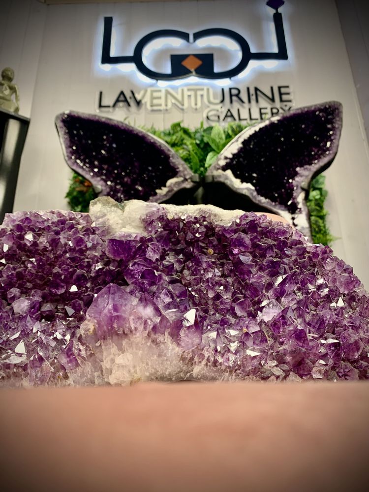 Unique pieces - The XXL Amethyst Druse: Art and Deco Object (unique handmade piece) - LAVENTURINE GALLERY