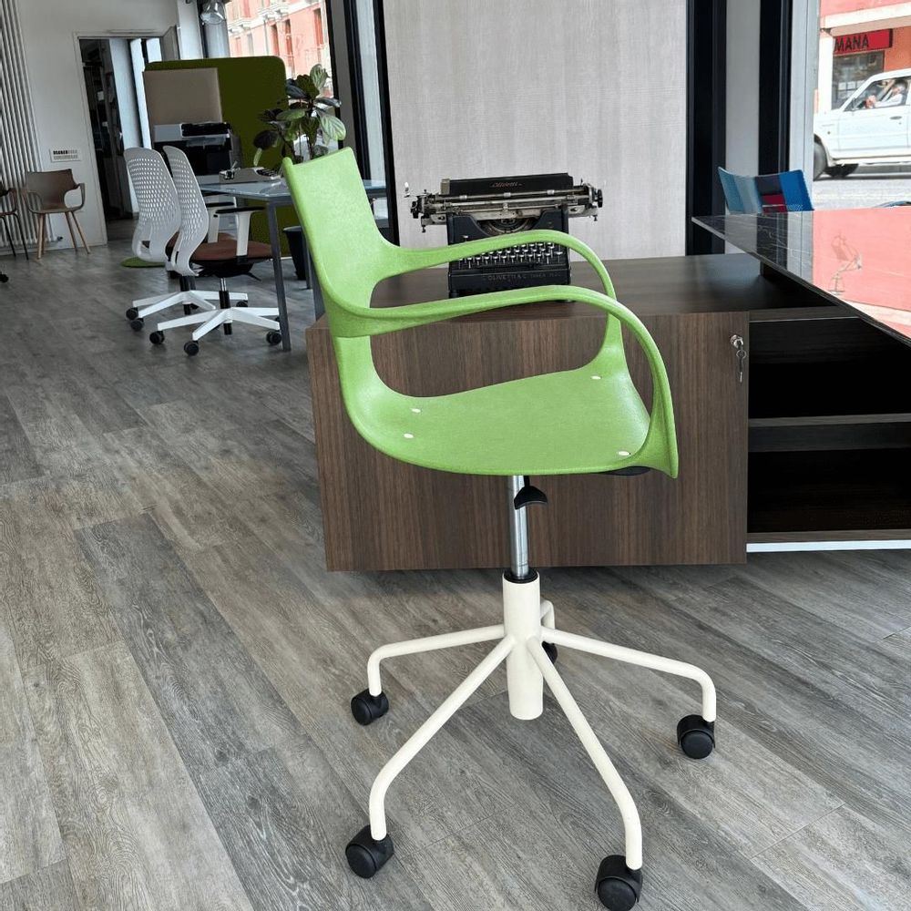 Office seating - ERBI MISKI CHAIR, swivel frame on castors - STILFIBRA