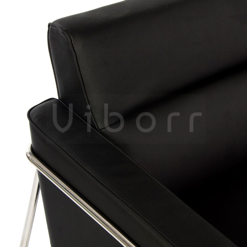 Armchairs - Vibsen Lounge Chair - Black Italian Leather - VIBORR