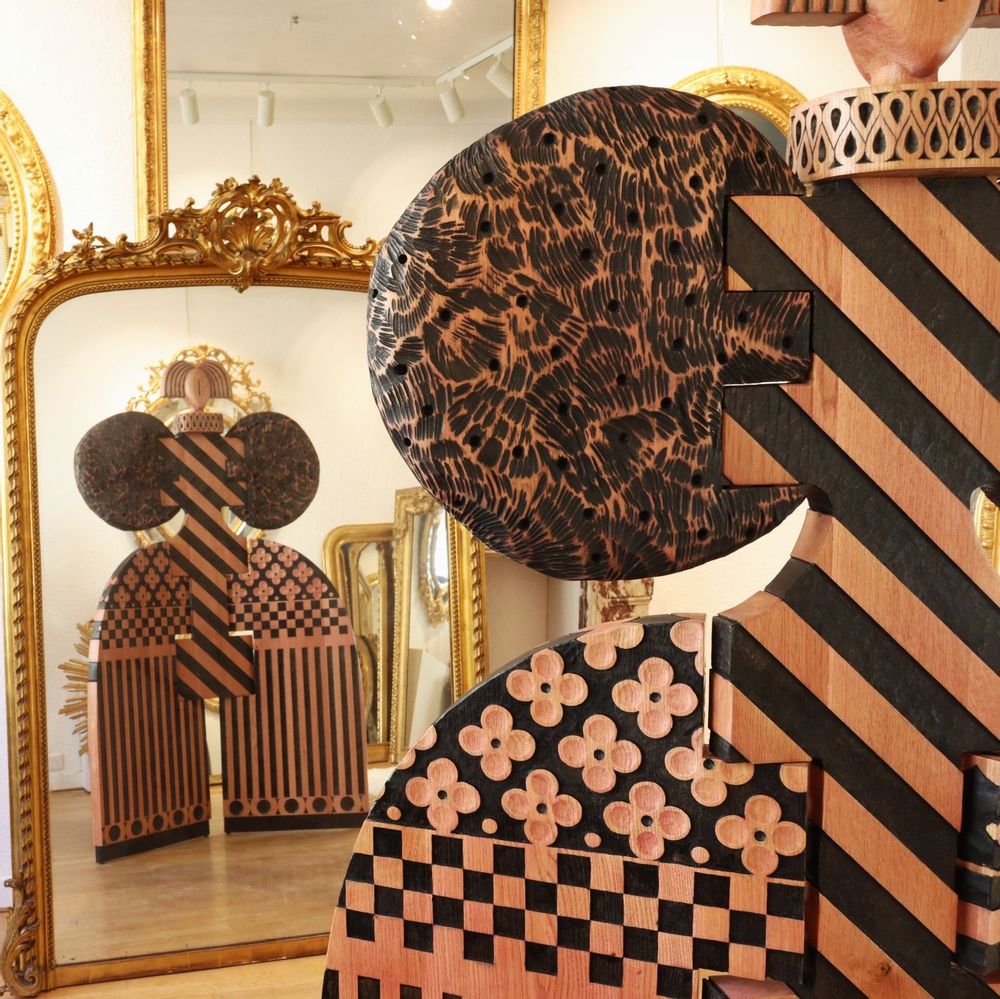 Unique pieces - Screen sculpture\” Clover lady\”. - THIERRY LAUDREN
