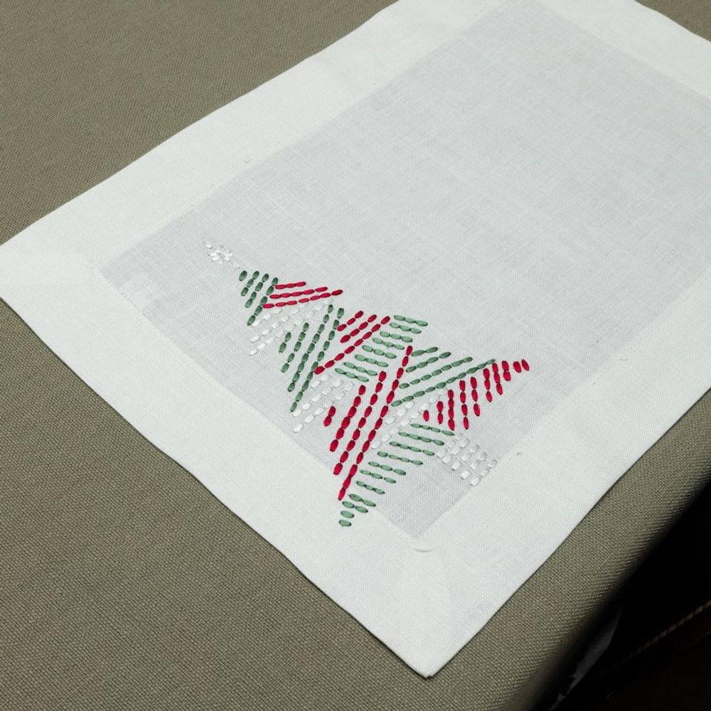 Placemats - Classic Holiday Tree Placemat Set of 2 - HYA CONCEPT STORE