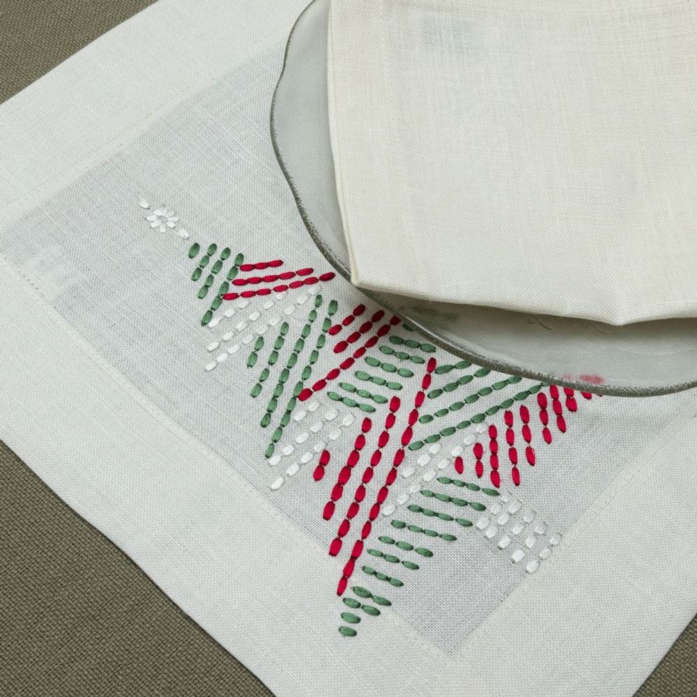 Placemats - Classic Holiday Tree Placemat Set of 2 - HYA CONCEPT STORE