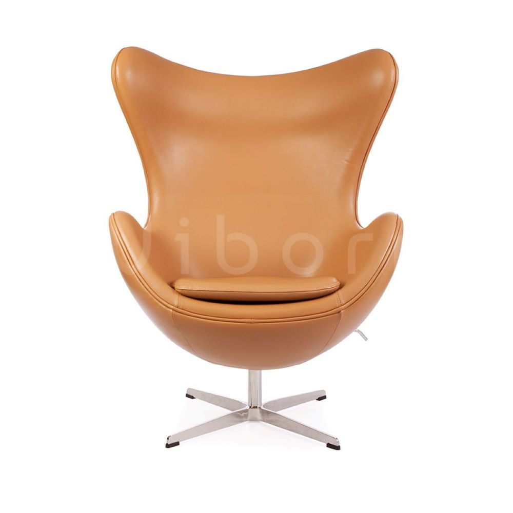 Fauteuils - Fauteuil Lounge Vibeg - Cuir Italien Tan - VIBORR