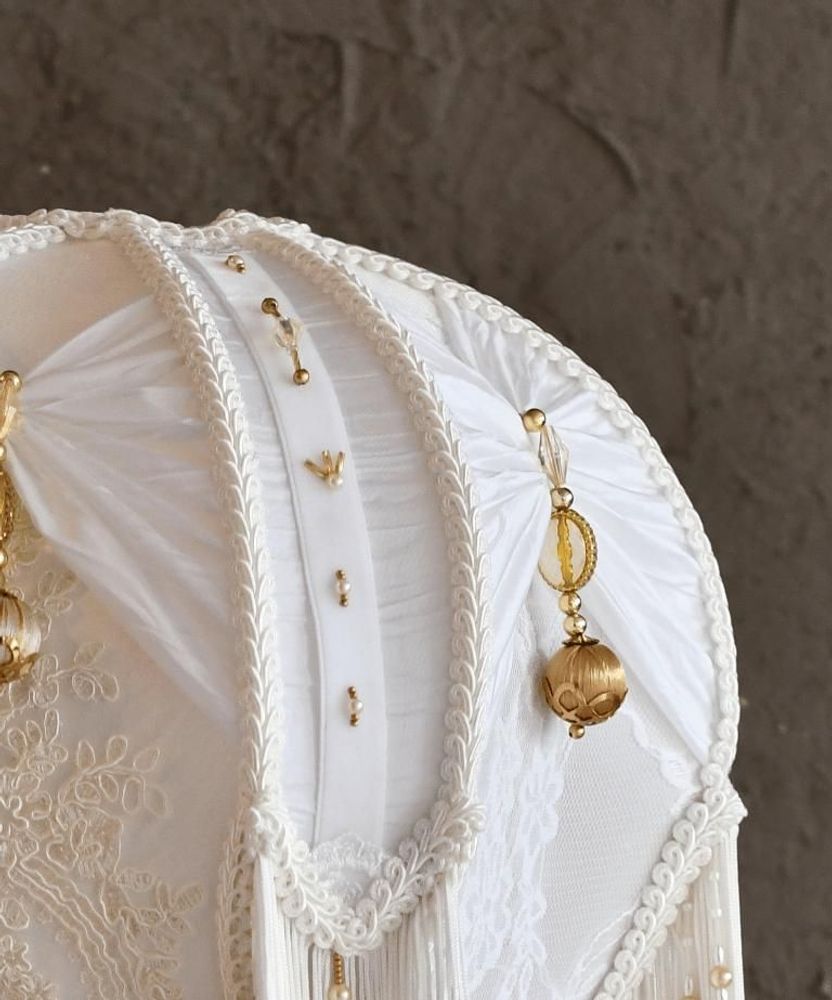 Decorative objects - MEDUSA WHITE Victorian Tulip Shaped Lampshade - BELLE EPOQUE