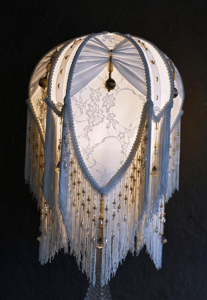 Decorative objects - MEDUSA WHITE Victorian Tulip Shaped Lampshade - BELLE EPOQUE