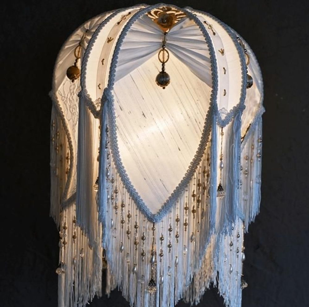 Decorative objects - MEDUSA WHITE Victorian Tulip Shaped Lampshade - BELLE EPOQUE