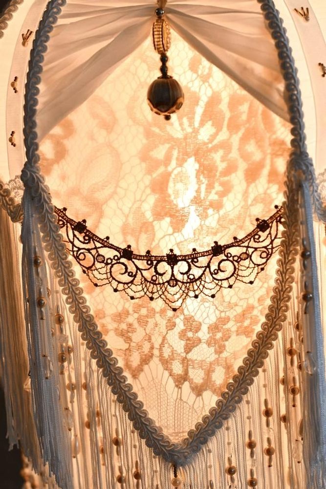 Decorative objects - MEDUSA WHITE Victorian Tulip Shaped Lampshade - BELLE EPOQUE