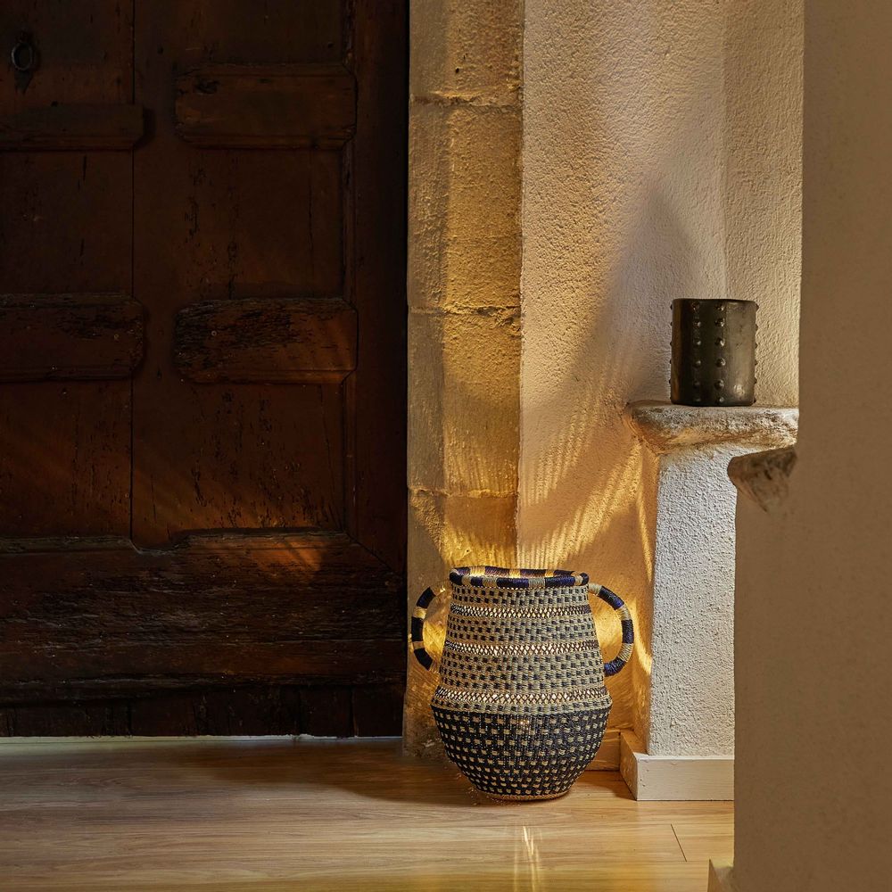 Objets de décoration - Pot tissé à la main à pois - GOLDEN EDITIONS
