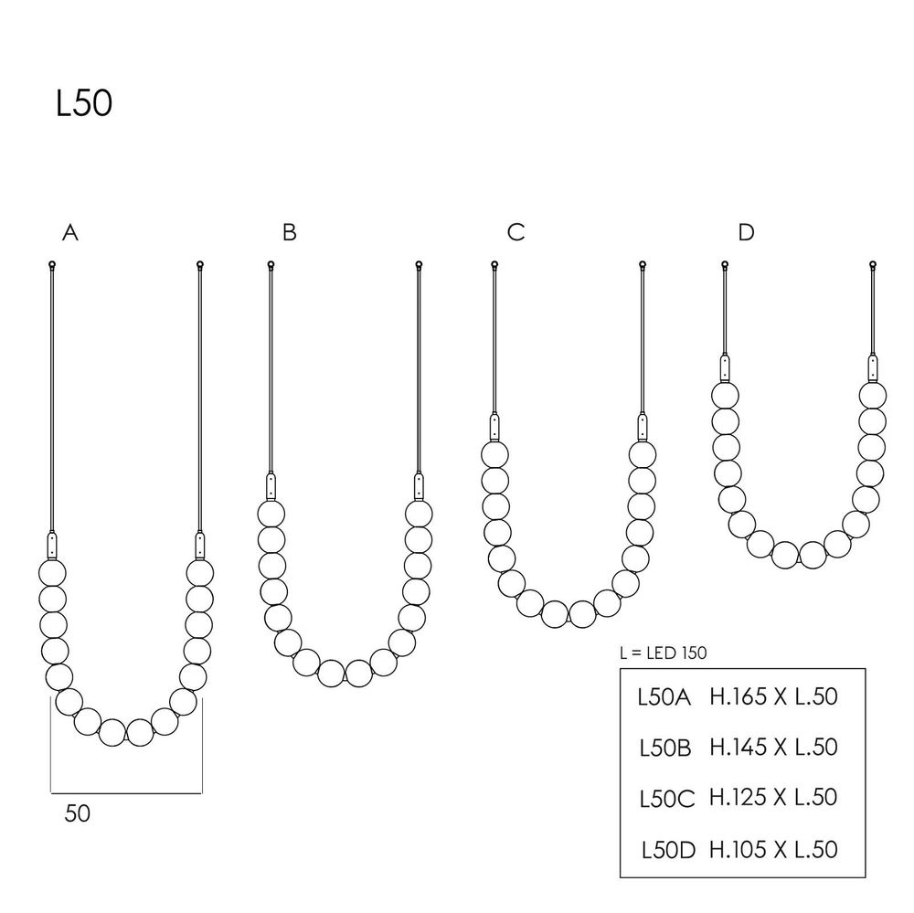 Hanging lights - Thetis L - GOBOLIGHTS