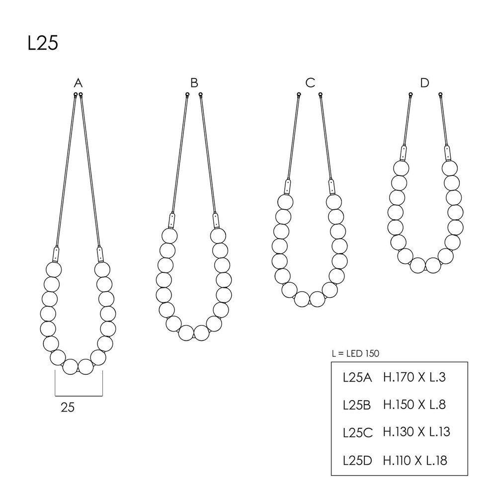 Hanging lights - Thetis L - GOBOLIGHTS