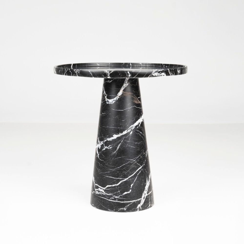 Other tables - BLACK MARBLE CONE SIDE TABLE - KIWANO CONCEPT