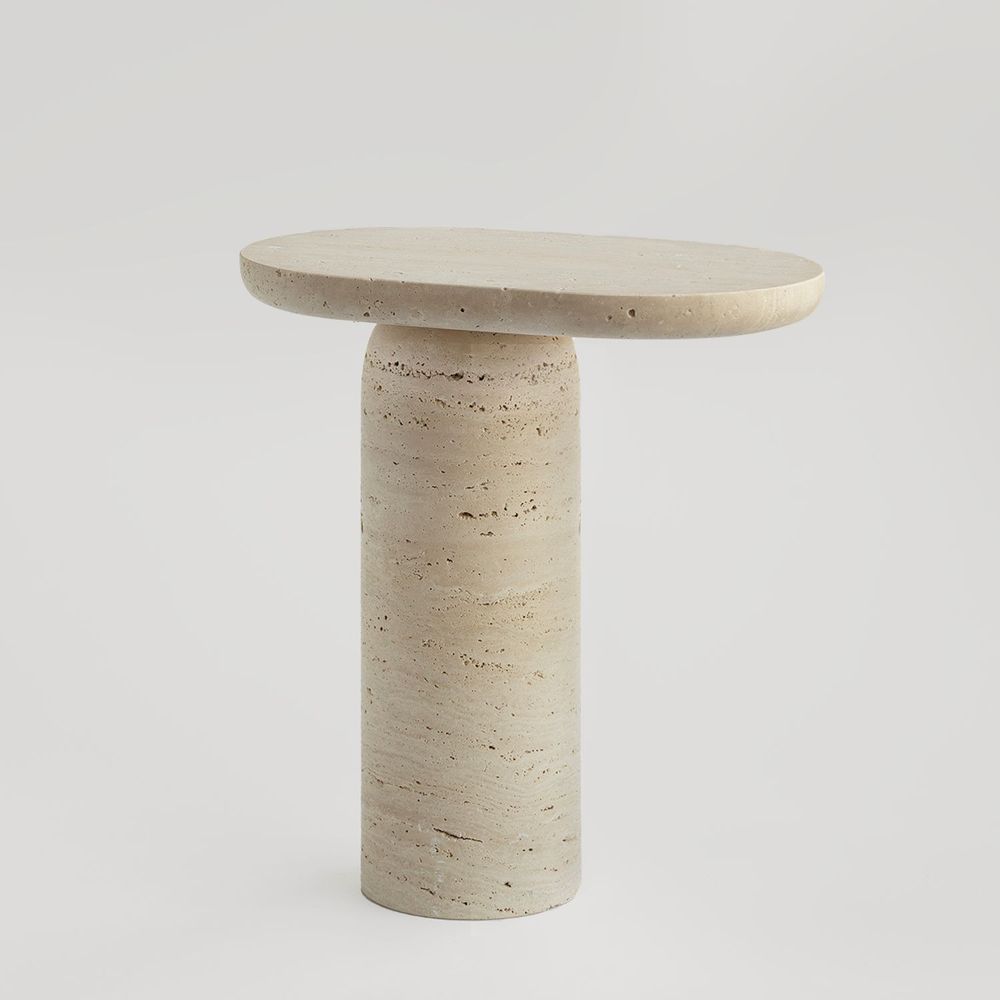 Other tables - BOLD - TRAVERTINE SIDE TABLE - KIWANO CONCEPT
