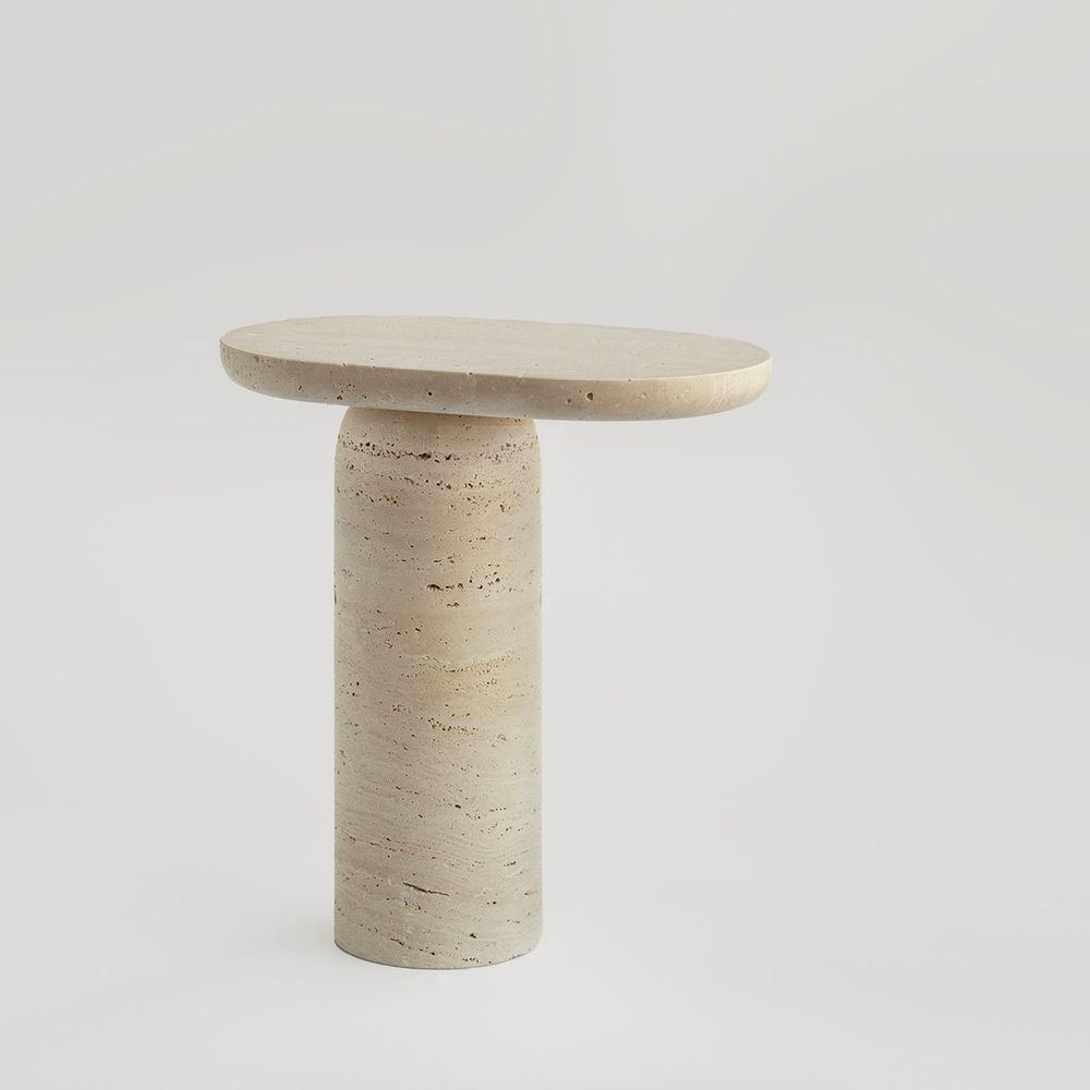 Other tables - BOLD - TRAVERTINE SIDE TABLE - KIWANO CONCEPT