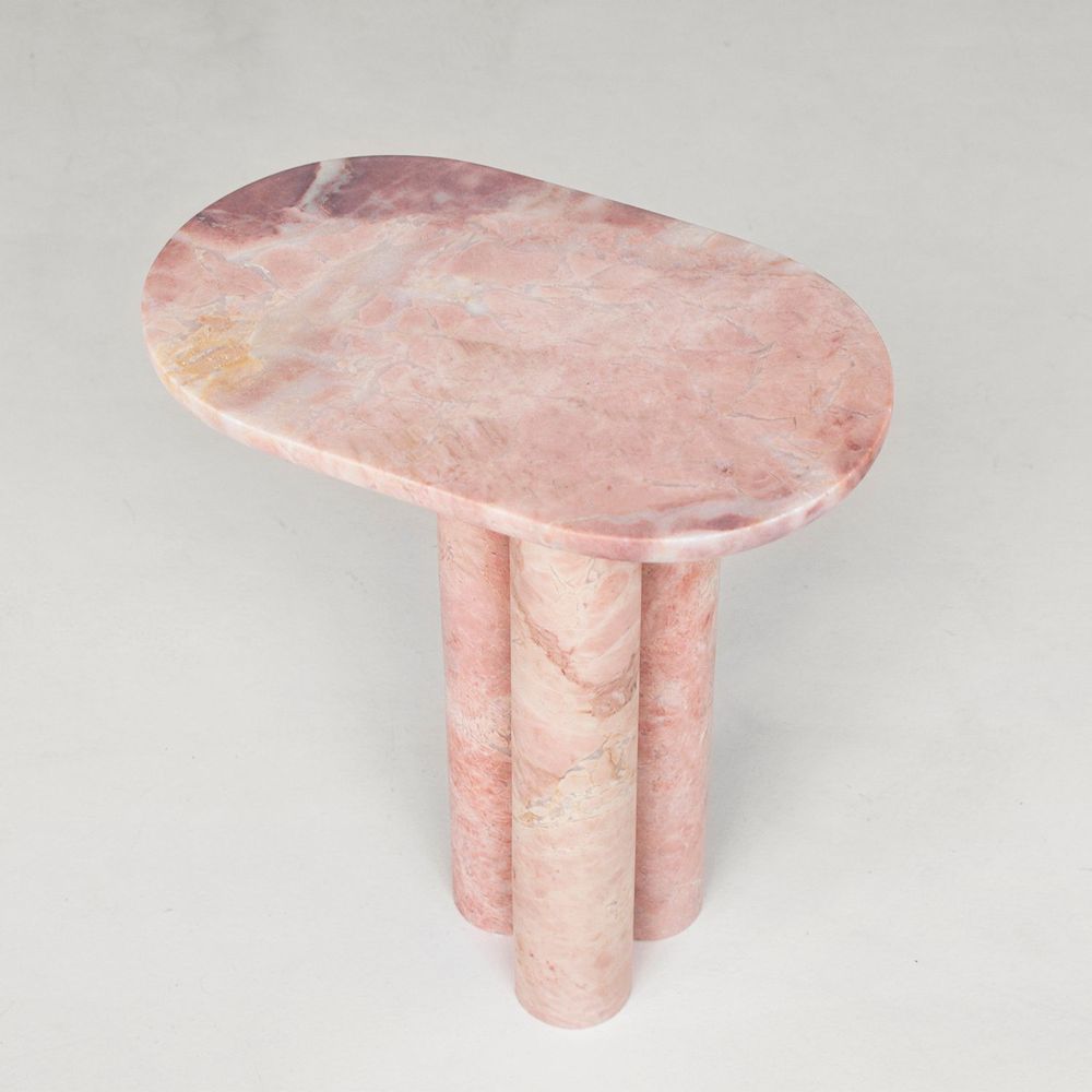 Other tables - PINK MARBLE TRIO SIDE TABLE - KIWANO CONCEPT