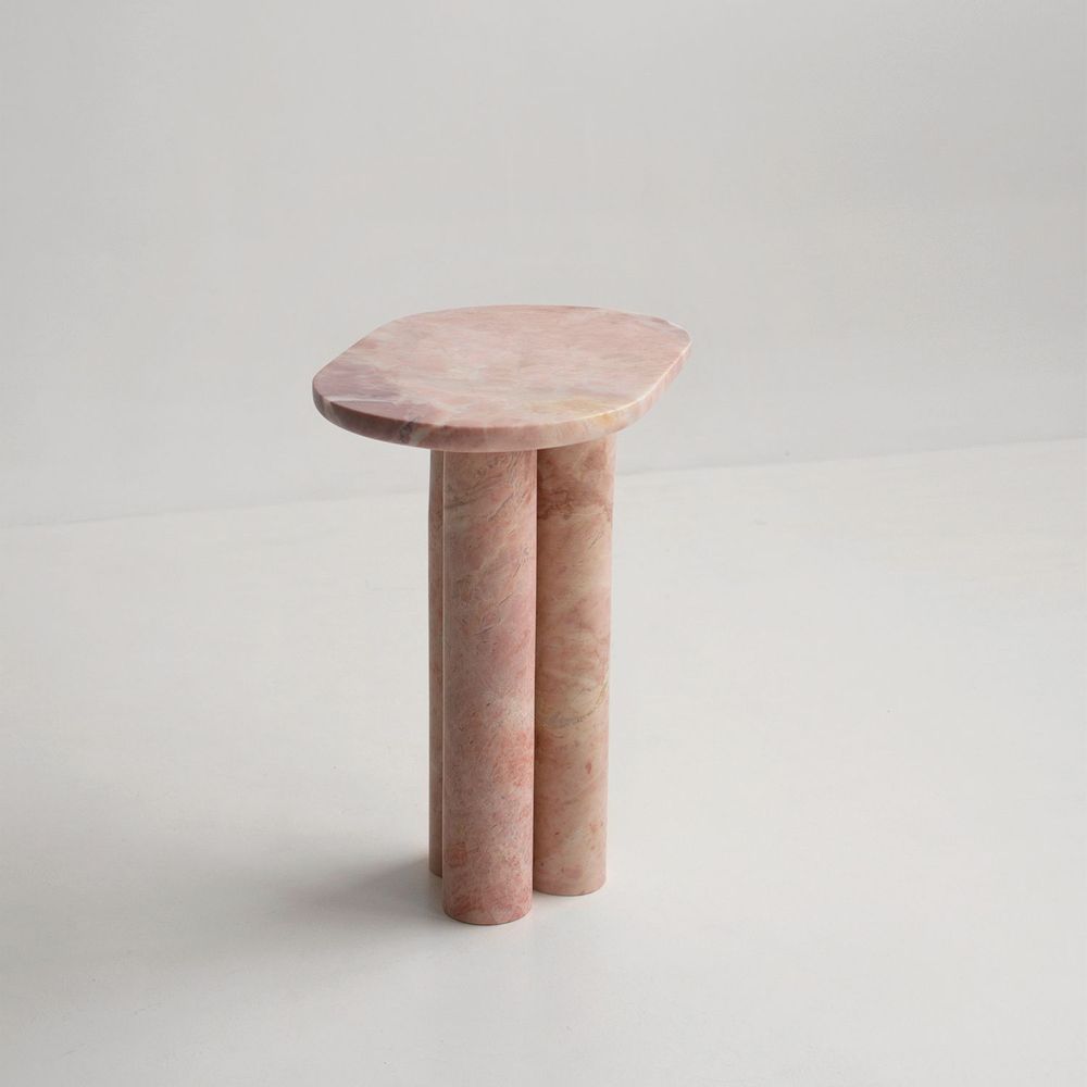 Other tables - PINK MARBLE TRIO SIDE TABLE - KIWANO CONCEPT