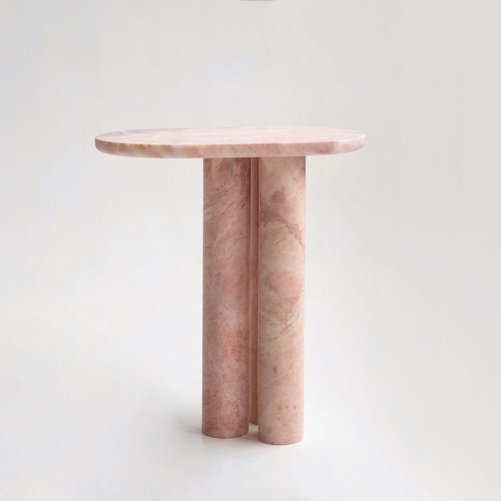 Other tables - PINK MARBLE TRIO SIDE TABLE - KIWANO CONCEPT