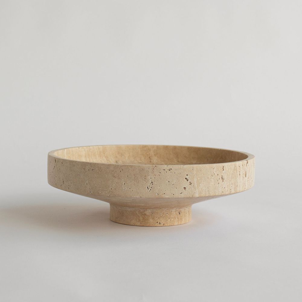 Bowls - TRAVERTINE NARROW BOWL - KIWANO CONCEPT