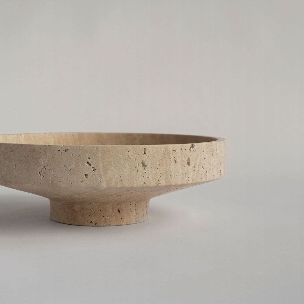 Bowls - TRAVERTINE NARROW BOWL - KIWANO CONCEPT