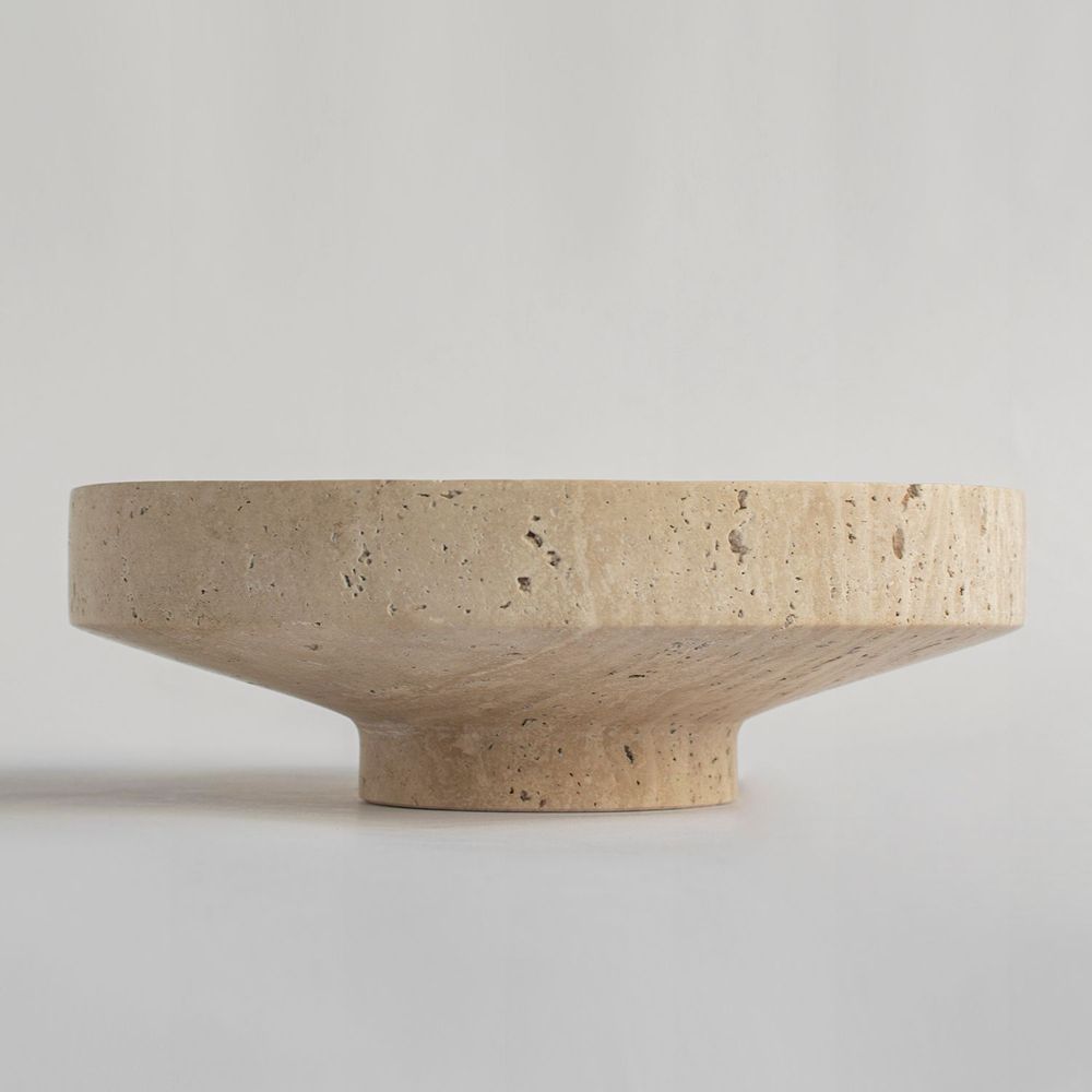 Bowls - TRAVERTINE NARROW BOWL - KIWANO CONCEPT