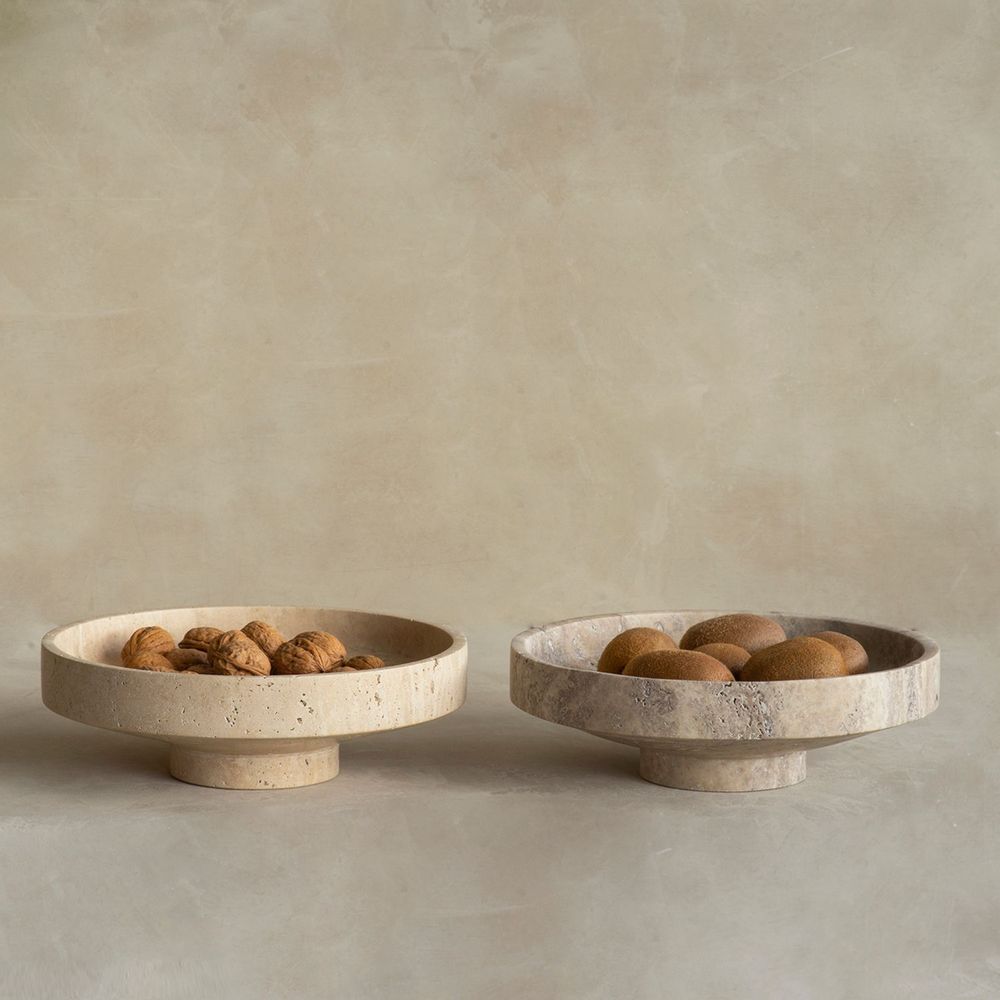 Bowls - TRAVERTINE NARROW BOWL - KIWANO CONCEPT