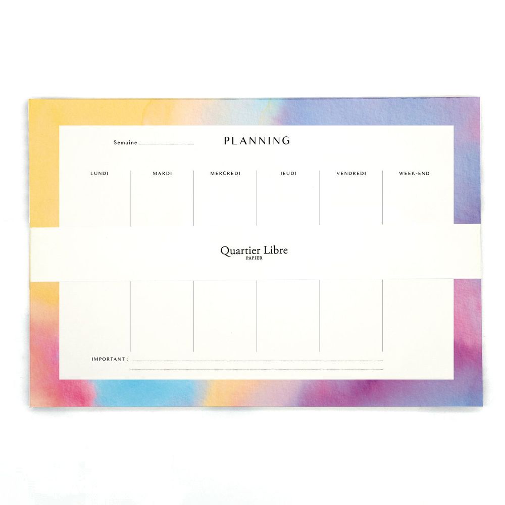 Stationery - Quartier Libre weekly planning - QUARTIER LIBRE PAPIER