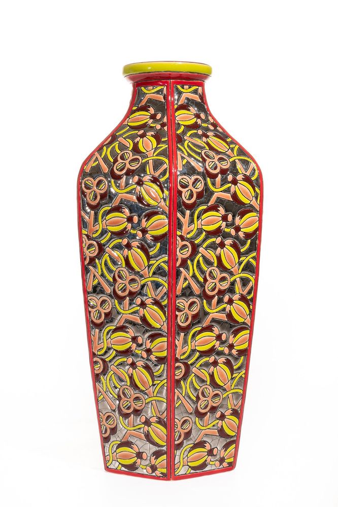 Decorative objects - La Cardamome, Vase hexagonal - MANUFACTURE DES EMAUX DE LONGWY 1798
