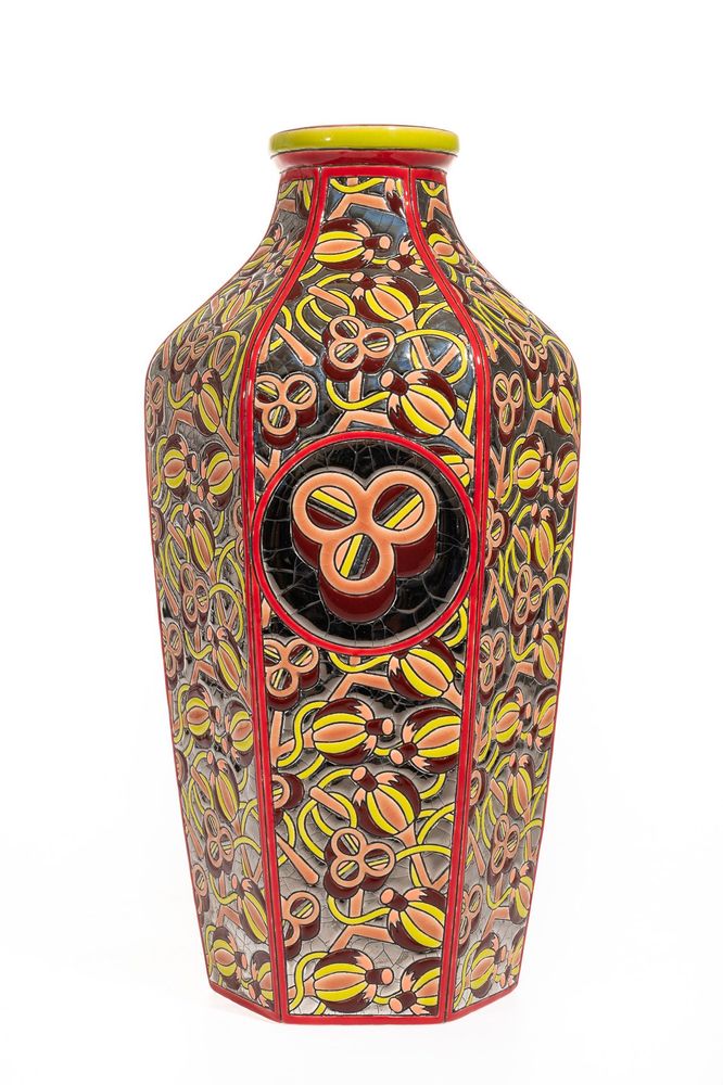 Decorative objects - La Cardamome, Vase hexagonal - MANUFACTURE DES EMAUX DE LONGWY 1798