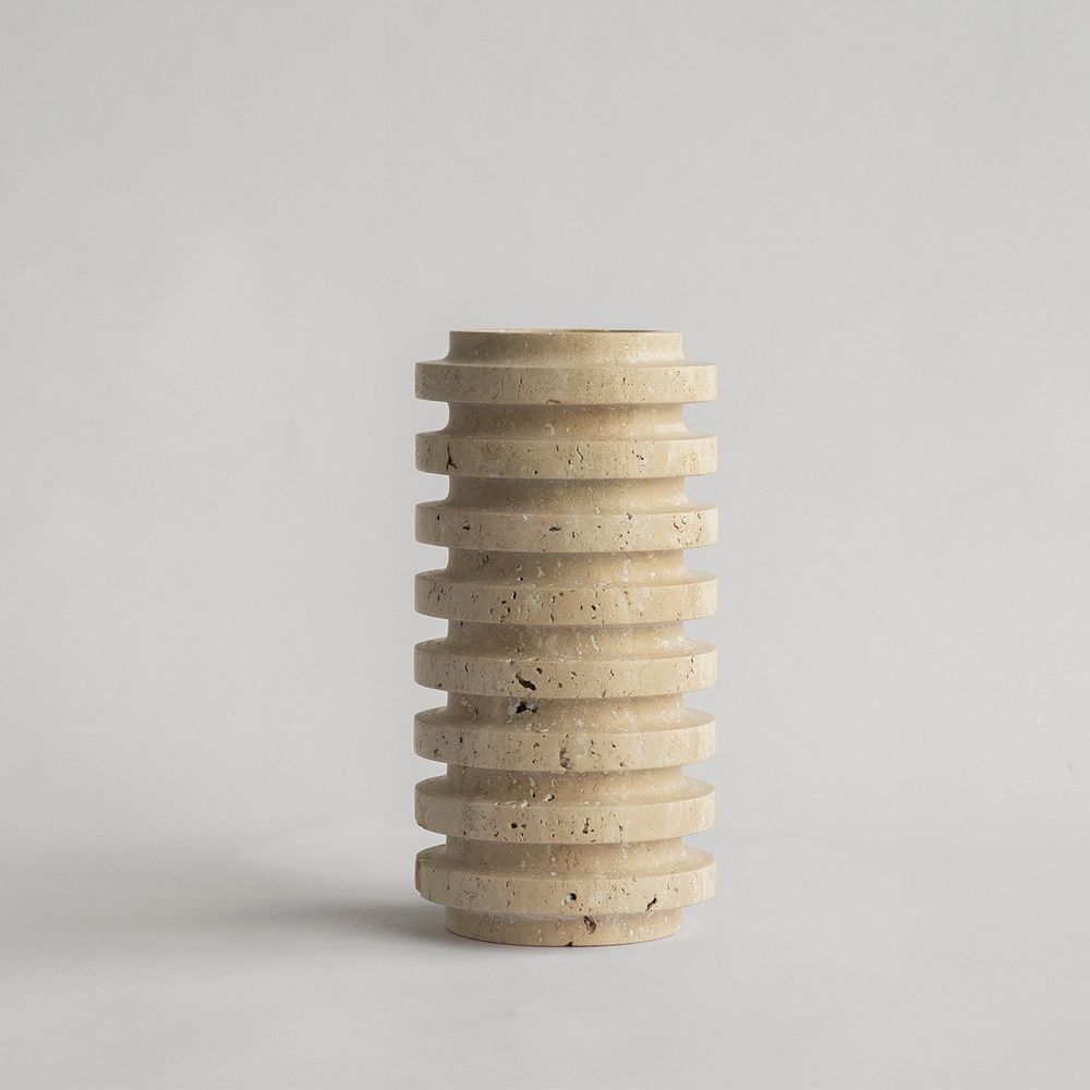 Vases - TRAVERTINE LAYER VASE - KIWANO CONCEPT
