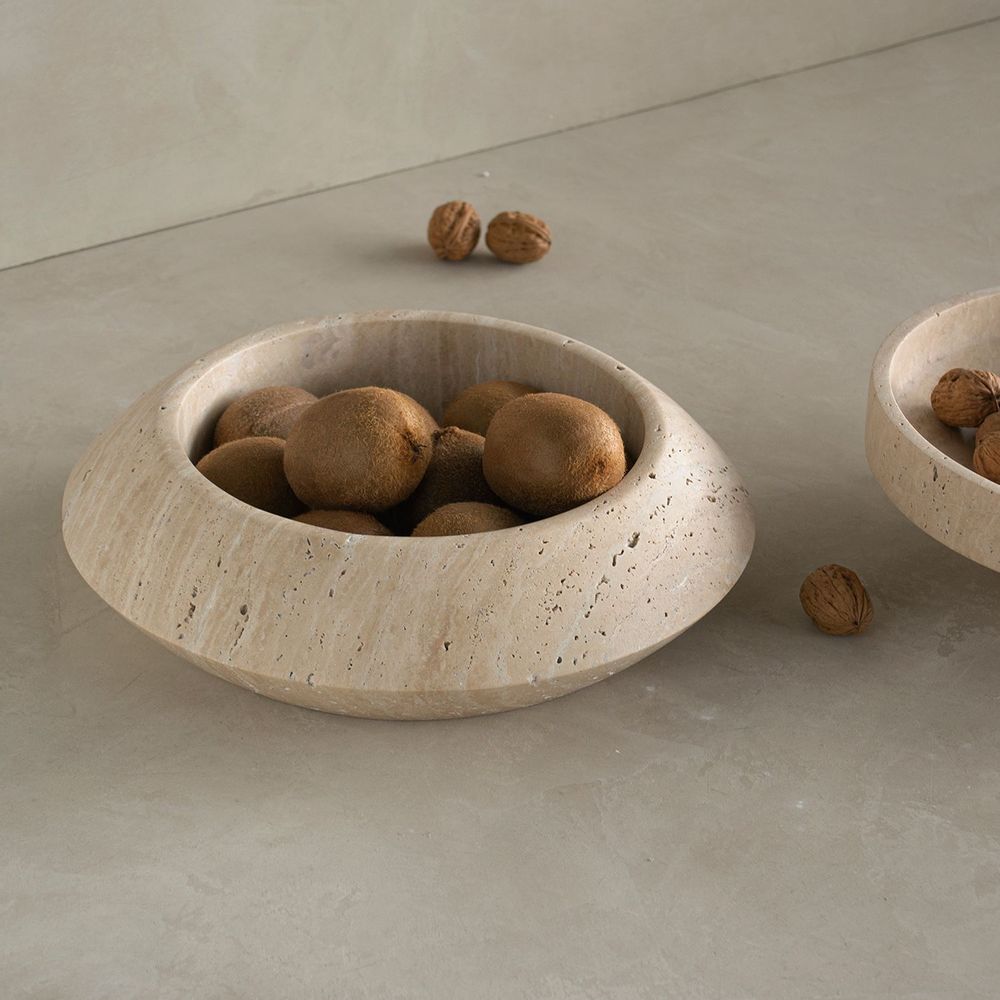 Objets design - TRAVERTINE ECLIPSE BOWL - KIWANO CONCEPT