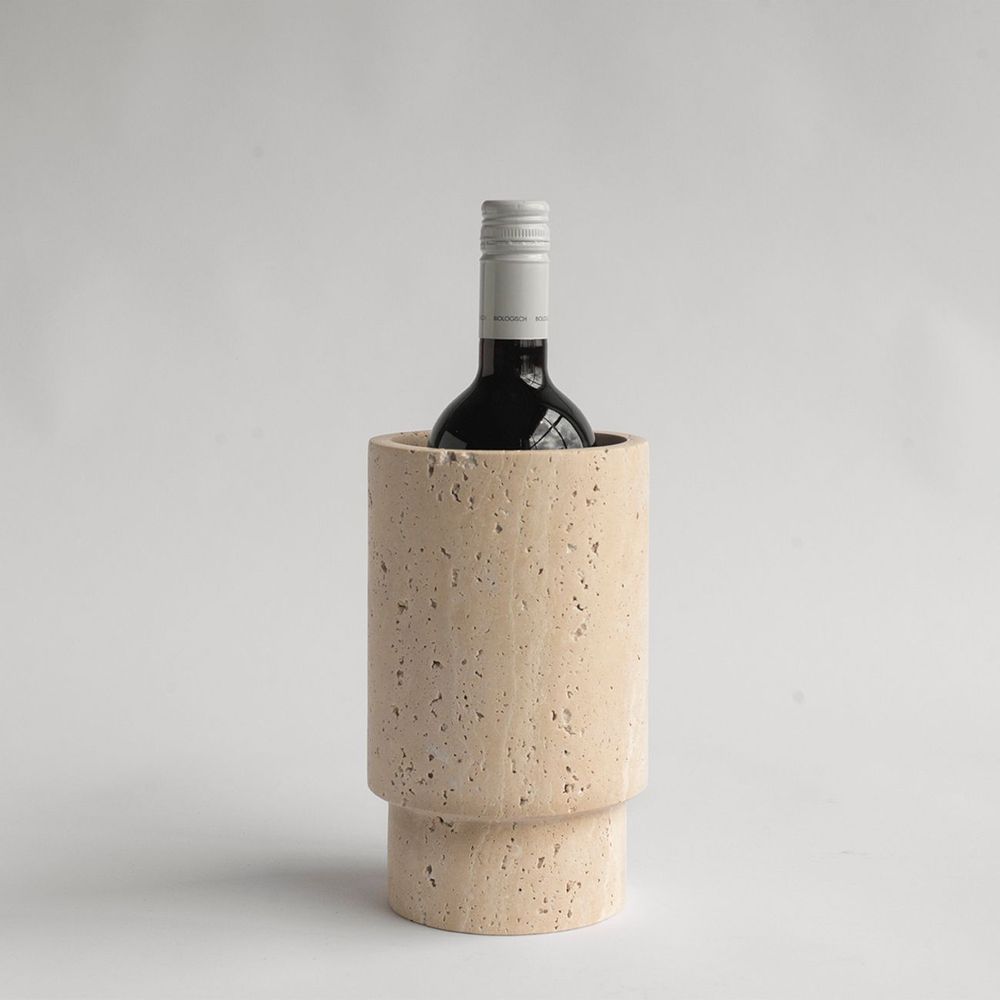 Vases - TRAVERTINE VASE - WINE COOLER - KIWANO CONCEPT