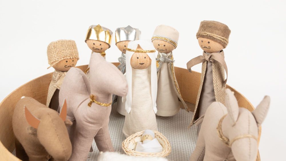 Nativity scenes and santons - Christmas Nativity Scene - Durable, Decoration 35cm diameter - LITTLE SIROKO