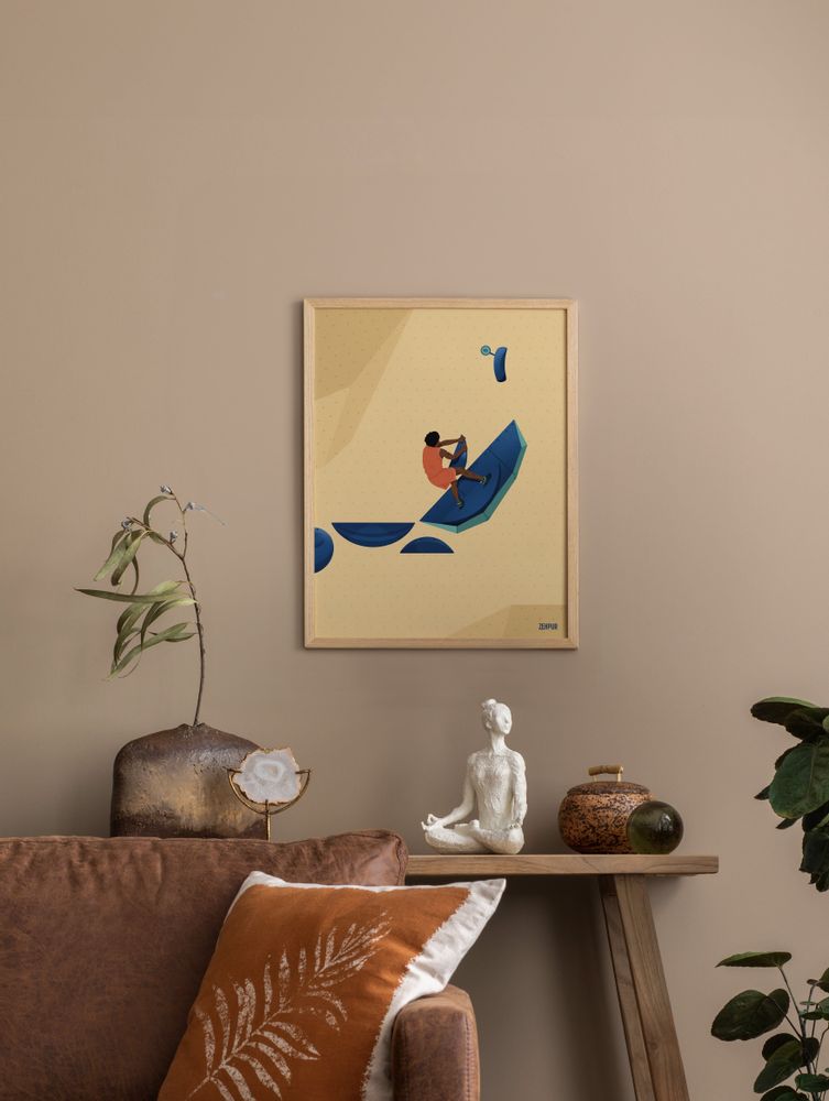 Poster - Boulder climbing poster - sport - ZEHPUR