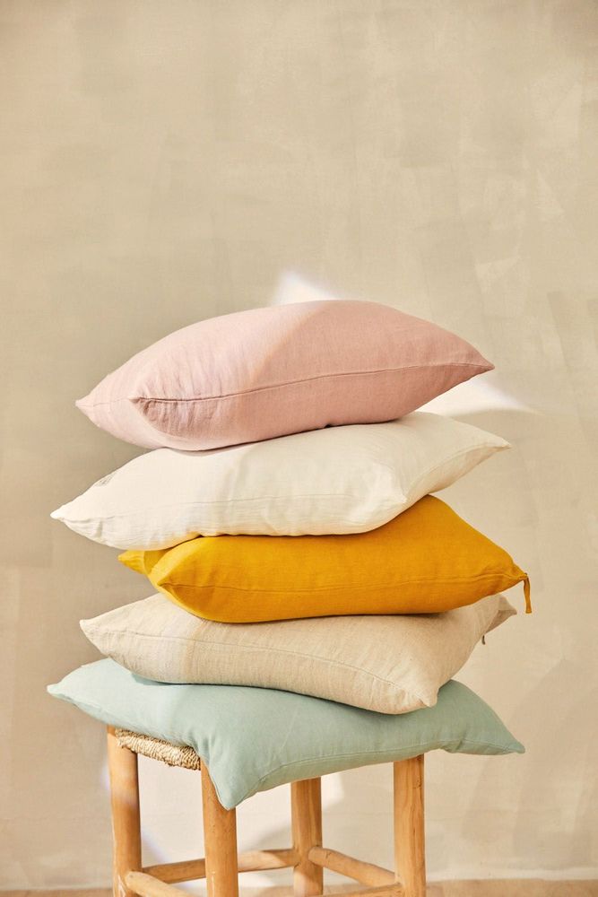 Fabric cushions - LINEN CUSHION COVERS - CALMA HOUSE