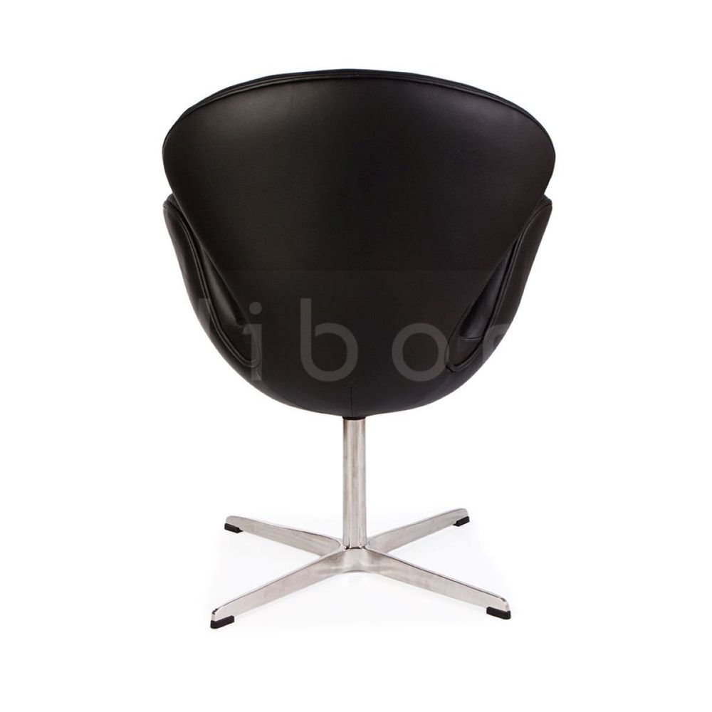 Fauteuils - Fauteuil Lounge Siborr - Cuir Italien Noir - VIBORR
