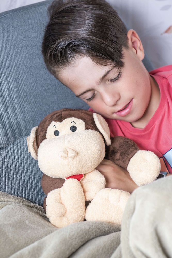 Soft toy - Cherry Belly Cuddle Monkey Cherry Stone Pillow - Washable - INATURA