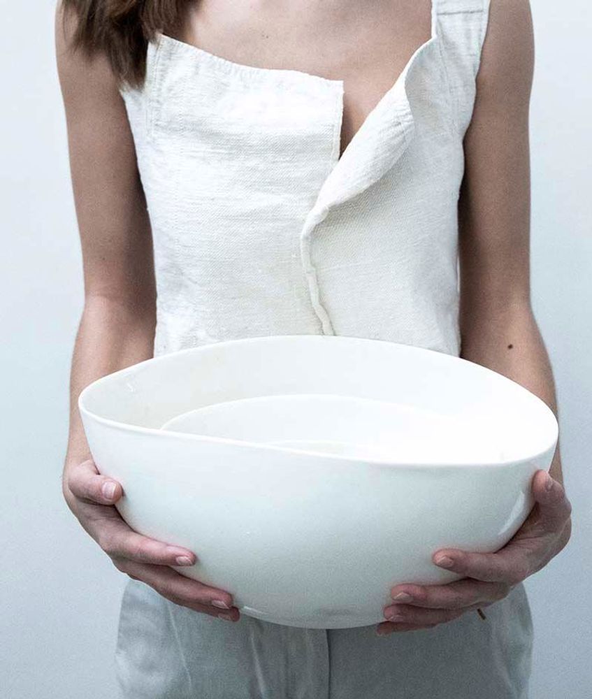 Plats et saladiers - SALADIER EMPREINTE - SOPHIE MASSON PORCELAINE