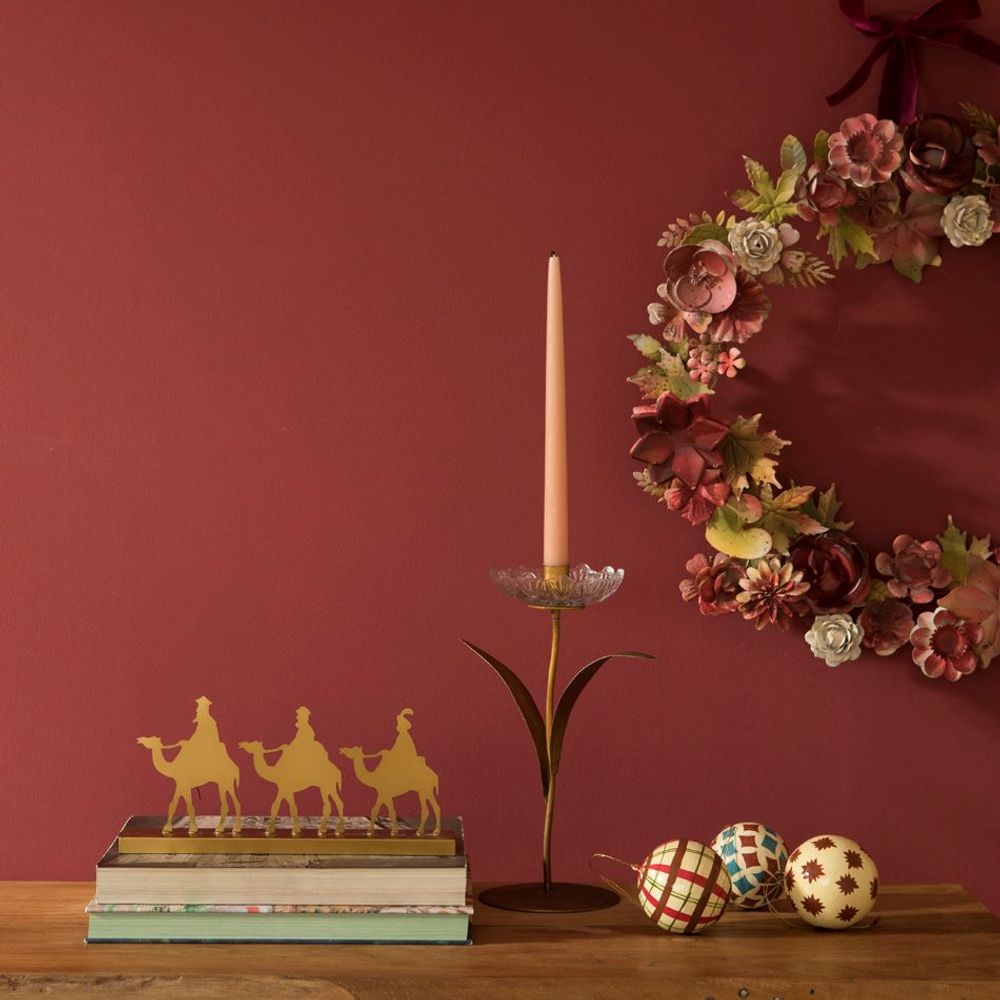Autres décorations de Noël - Couronne florale en métal à motif de roses MAHE - MAHE HOMEWARE