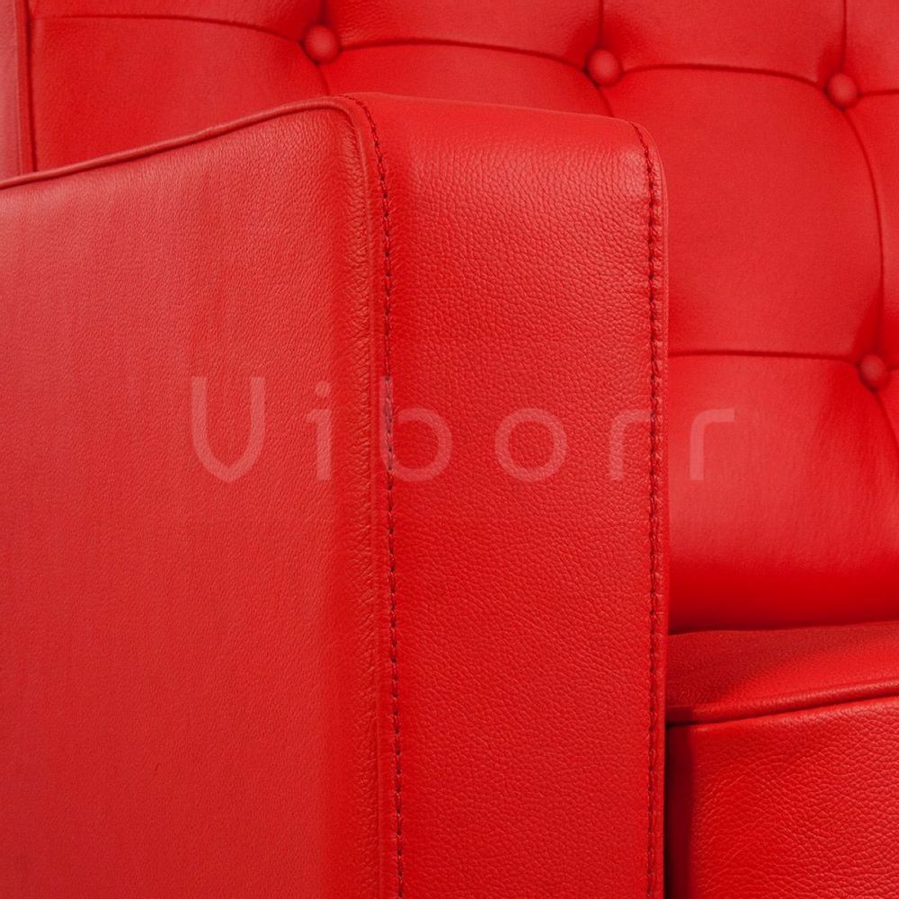 Armchairs - Kinorr Lounge Chair - Red Italian Leather - VIBORR