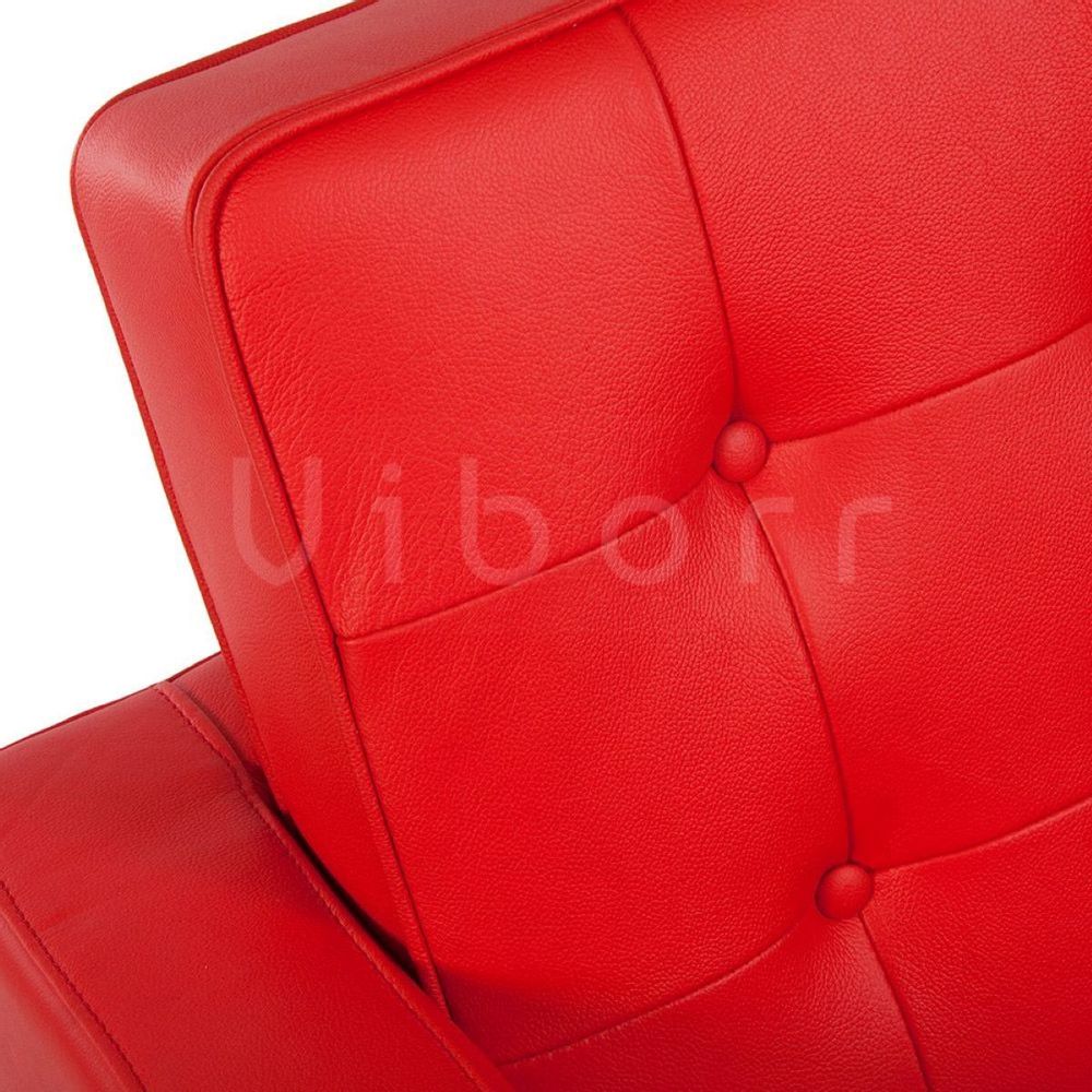 Armchairs - Kinorr Lounge Chair - Red Italian Leather - VIBORR