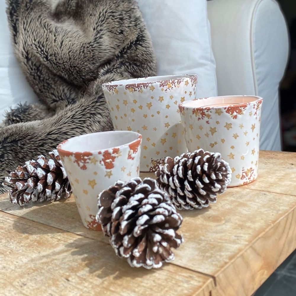 Bougies - Bougie parfumée en céramique étoile de Noël taille L - WAX DESIGN - BARCELONA