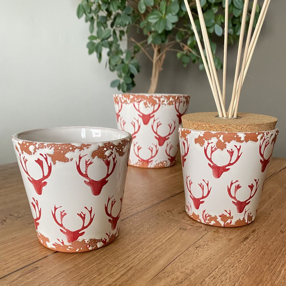 Candles - Christmas deer ceramic scented candle size M - WAX DESIGN - BARCELONA