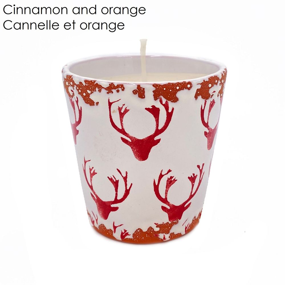 Candles - Christmas deer ceramic scented candle size M - WAX DESIGN - BARCELONA