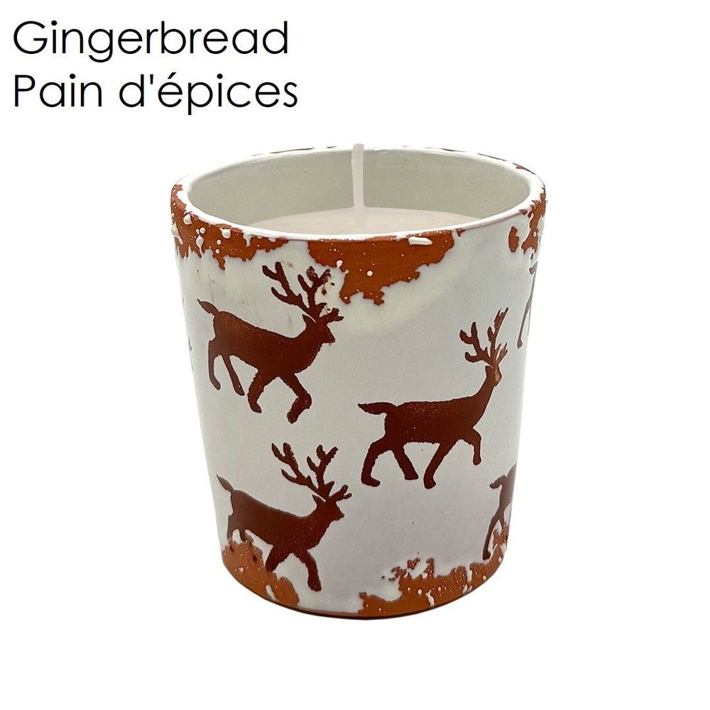 Candles - Christmas reindeer ceramic scented candle size M - WAX DESIGN - BARCELONA