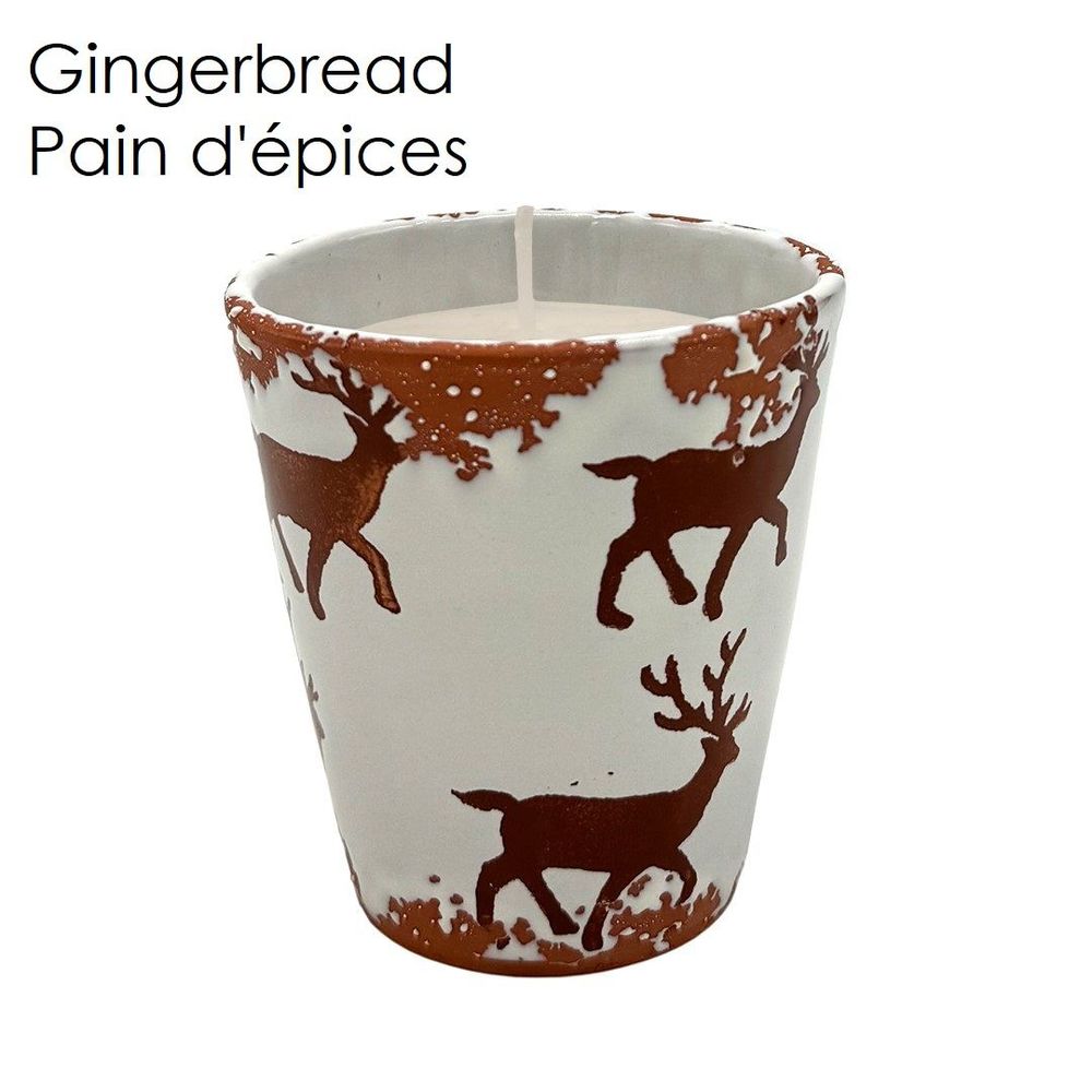 Bougies - Bougie parfumée en céramique représentant un renne de Noël taille S - WAX DESIGN - BARCELONA