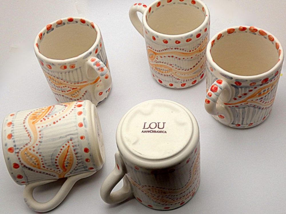 Tasses et mugs - Rayures et pois - LOU ARTECERAMICA