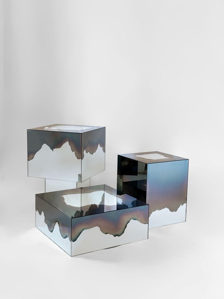 Unique pieces - Ash Matryoshka - Ash Mirror Stools - Ash Table - HOMA