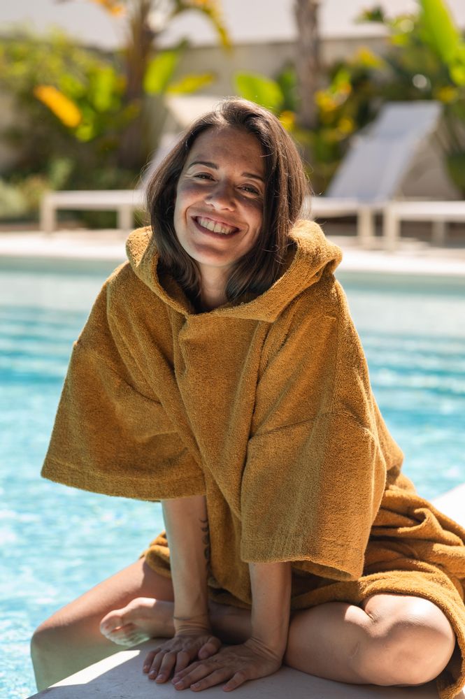 Prêt-à-porter - Poncho de bain Premium BIO - Caramel - ATELIER DUNE
