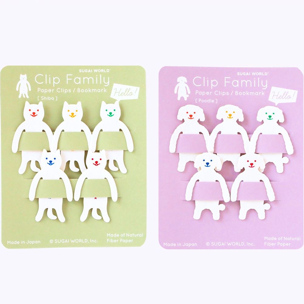 Stationery - Clip Family paper clips / bookmark - SUGAI WORLD