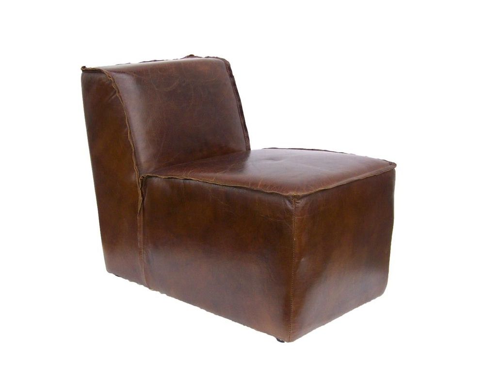 Fauteuils - Fauteuil Noctambule en cuir de vachette - Style vintage industriel - JP2B DECORATION